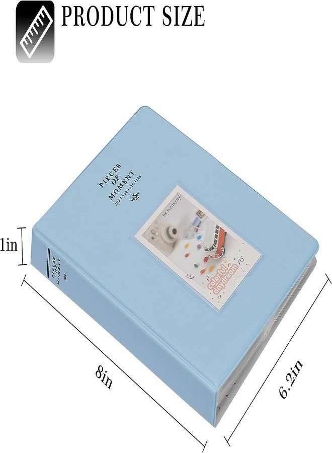Zenko 128 Pockets Mini Photo Album Compatible with Fujifilm Instax Mini 12 11 9 8 90 25, Polaroid Snap PIC-300, Kodak 3-Inch Film & Magnetic Photo Frames (Light Blue) - Image 2